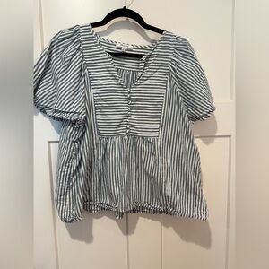 Madewell Striped Top, Size Large